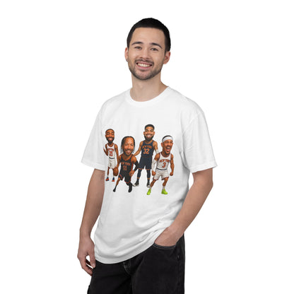 Knicks Basketball Caricatures | Players Caricature T-Shirt | Cartoon NBA Fan Tee