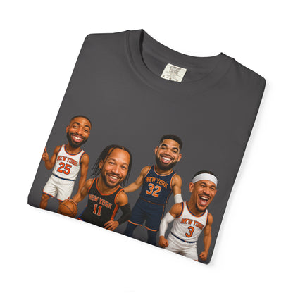 Knicks Basketball Caricatures | Players Caricature T-Shirt | Cartoon NBA Fan Tee