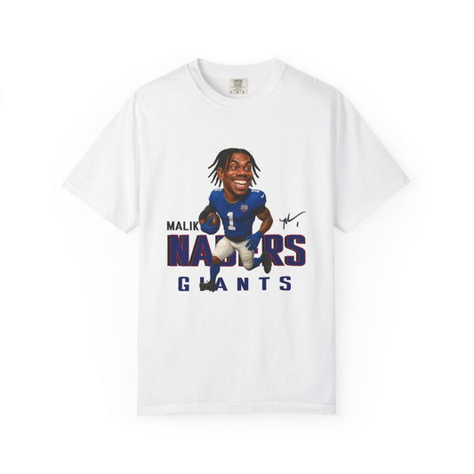New York Giants Malik Nabers T-Shirt, Unisex Garment-Dyed Tee, Football Apparel, Gift for Sports Lovers, Game Day Shirt, Fan Gear