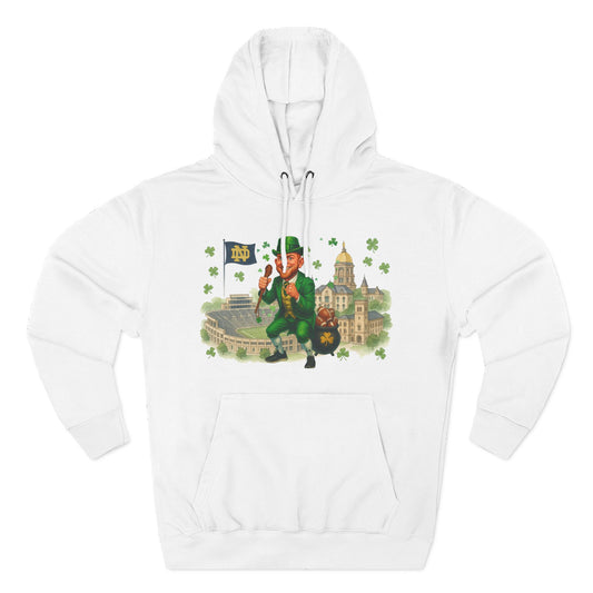 Mascot Hoodie | College Football ND |  Shamrock Design