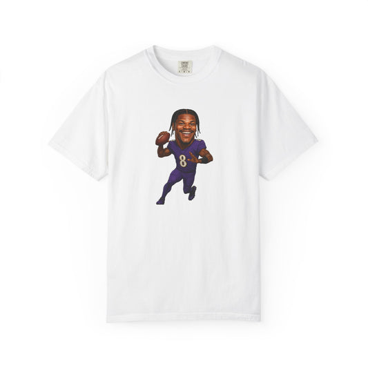 Baltimore Ravens Lamar Jackson Cartoon Design, Casual Wear, Gift for Football Fans, Game Day Attire, Birthday Present