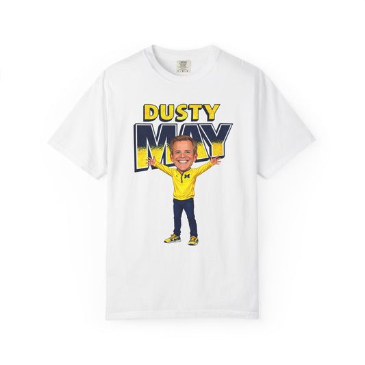 Michigan Dusty May | caricature T-shirt | College coach fan tee