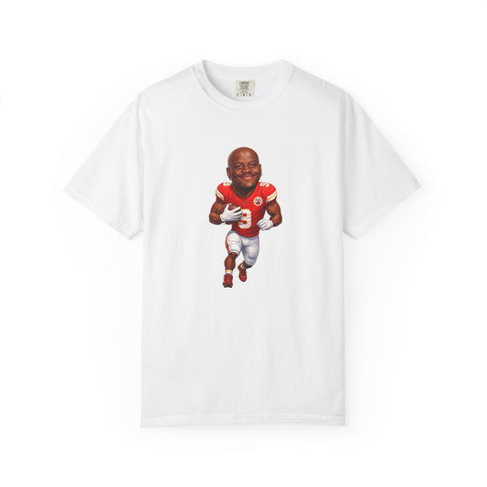Kansas City Chiefs Kenneth Walker | Running Player T-Shirt | Cartoon Athlete Illustration