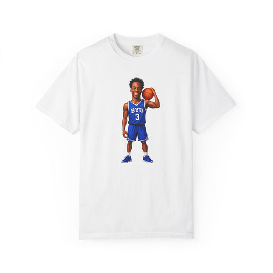 BYU March Madness T-shirt | Cartoon Athlete Holding Basketball