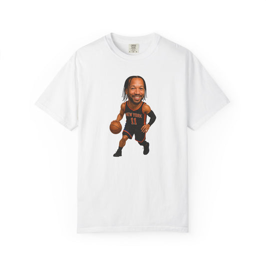 New York Knicks Jalen Brunson Basketball Caricature T-Shirt — Funny Personalized Player Graphic Tee
