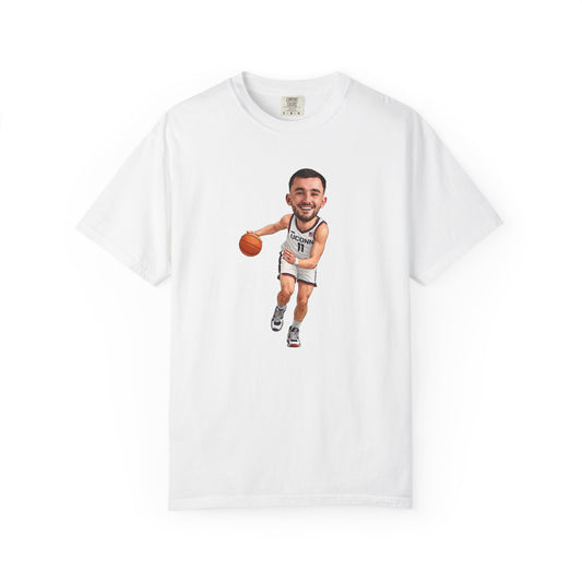 UCONN Alex Karaban Player Caricature T-shirt | Dribbling Hoop Cartoon Tee