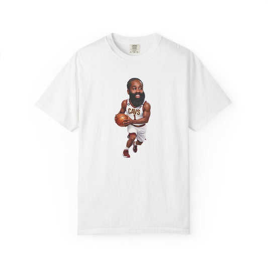 Cleveland Cavaliers JAMES HARDEN | Basketball Player Illustration T-Shirt | Caricature Dribbling Design