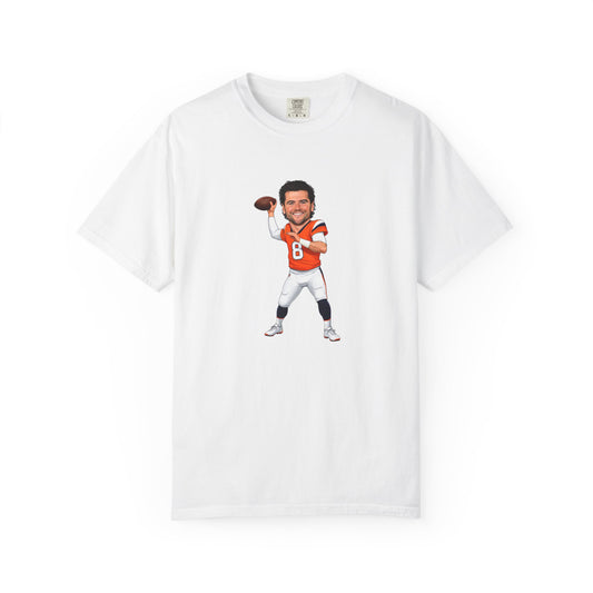 Denver Broncos Jarrett Stidham | Caricature Football Quarterback T-shirt | Player Cartoon Jersey Illustration