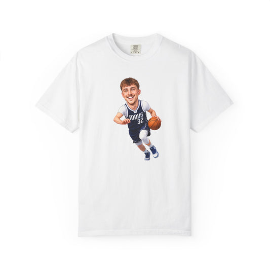 Dallas Mavericks COOPER FLAGG | Caricature Basketball Player T-Shirt | Personalized Face Sports Tee